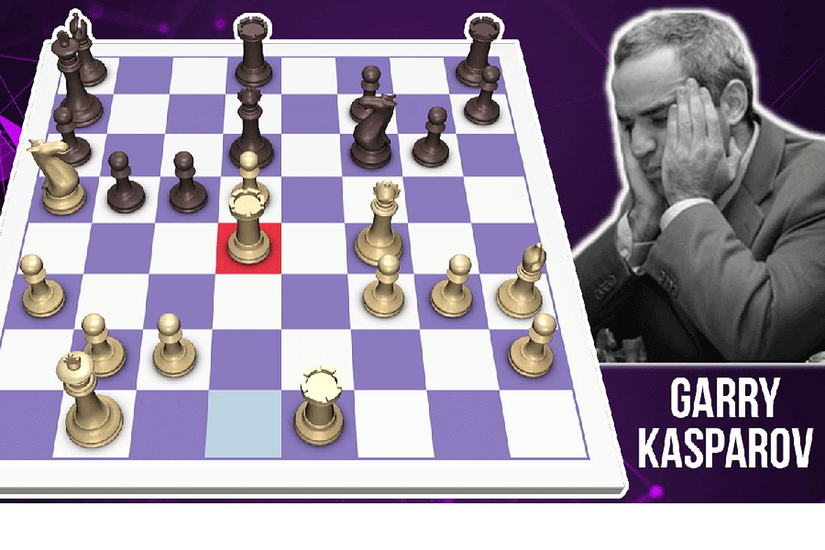 Garry Kasparov và Veselin Topalov trong trận đấu